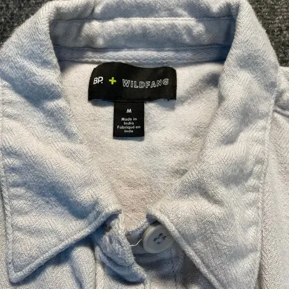 BP. X Wildfang Womens Medium Ivory Cotton Long Sleeve Shirt Dress Maxi - Picture 4 of 9